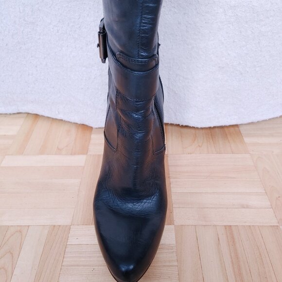 ๐ฏ% Genuine Leather Black Knee High boots - Nine West - Picture 5 of 16